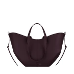 Polène Cyme in Textured Plum Bag | Totes & Top-Handle Bags | Coveti