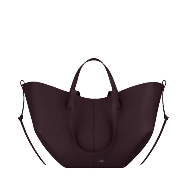 Polène Cyme in Textured Plum Bag | Totes & Top-Handle Bags | Coveti
