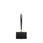 Polène Kayé Card Holder in Textured Black | Wallets & Purses | Coveti
