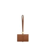 Polène Kayé Card Holder in Textured Duo Camel | Wallets & Purses | Coveti