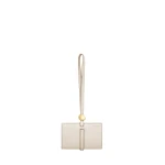 Polène Kayé Card Holder in Textured Duo Chalk | Wallets & Purses | Coveti