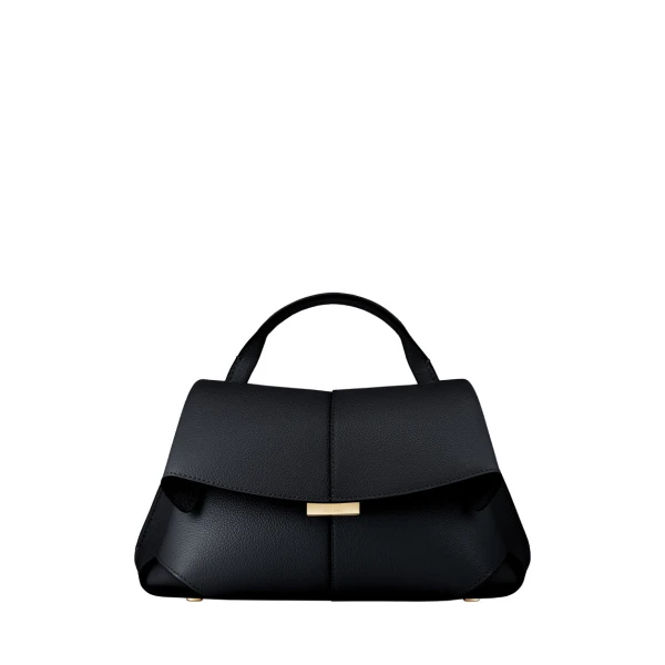 Polène Mokki Mini in Textured Deep Blue Bag | Mini Bags | Coveti