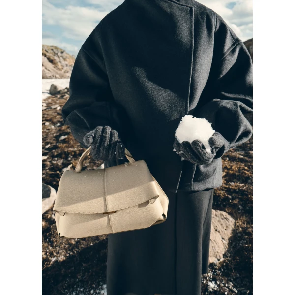 Polène Mokki in Textured Glade Bag, view 3 | Shoulder & Crossbody Bags | Coveti