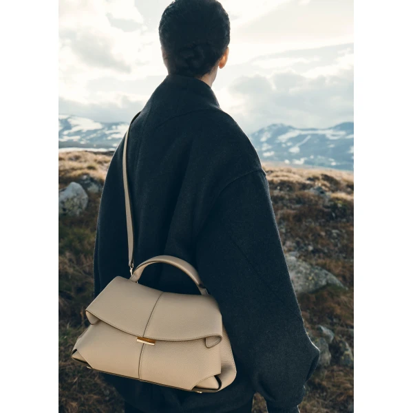Polène Mokki in Textured Glade Bag, view 4 | Shoulder & Crossbody Bags | Coveti