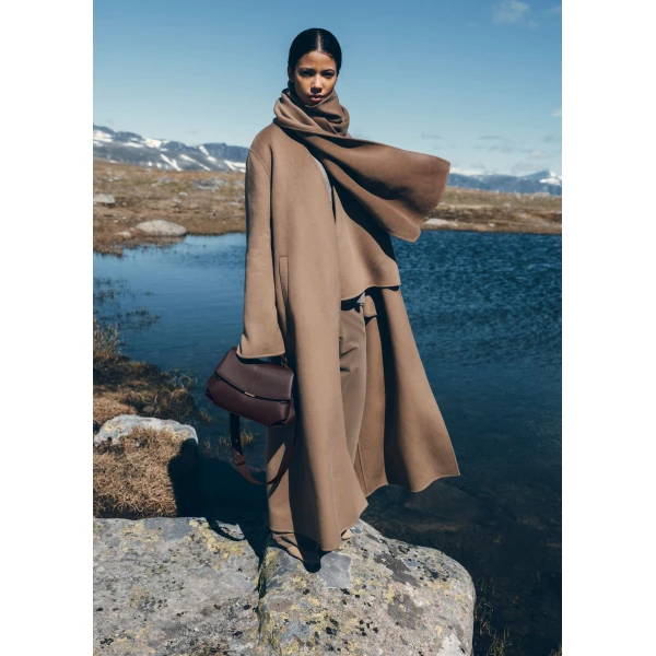Polène Mokki in Textured Plum Bag, view 3 | Shoulder & Crossbody Bags | Coveti