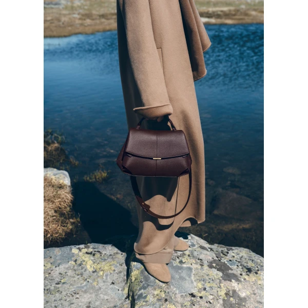 Polène Mokki in Textured Plum Bag, view 4 | Shoulder & Crossbody Bags | Coveti