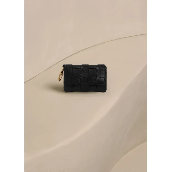 Polène Neiti Card Holder in Duo Black, view 2 | Wallets & Purses | Coveti