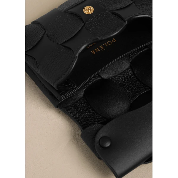 Polène Neiti Card Holder in Duo Black, view 3 | Wallets & Purses | Coveti