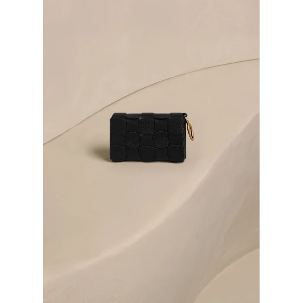 Polène Neiti Card Holder in Duo Black, view 5 | Wallets & Purses | Coveti
