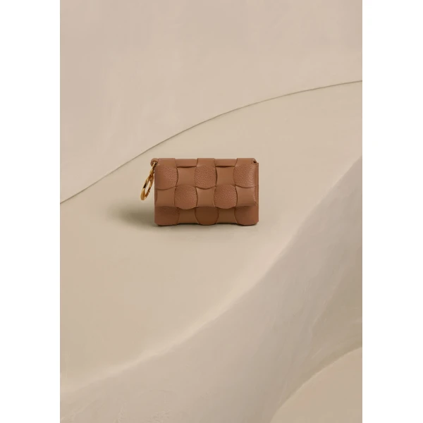 Polène Neiti Card Holder in Duo Camel, view 2 | Wallets & Purses | Coveti