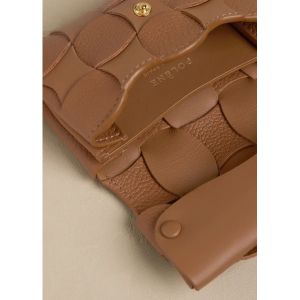 Polène Neiti Card Holder in Duo Camel, view 3 | Wallets & Purses | Coveti
