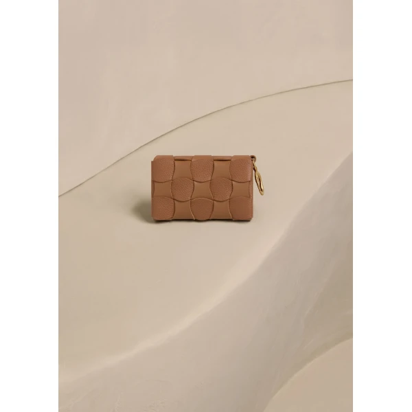 Polène Neiti Card Holder in Duo Camel, view 5 | Wallets & Purses | Coveti