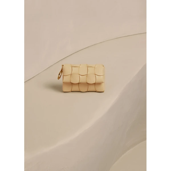 Polène Neiti Card Holder in Duo Wheat, view 2 | Wallets & Purses | Coveti