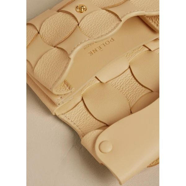 Polène Neiti Card Holder in Duo Wheat, view 3 | Wallets & Purses | Coveti