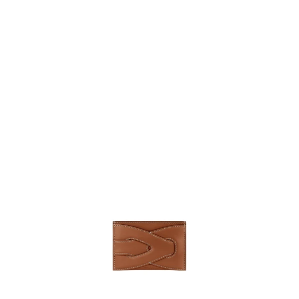 Polène Nodde Card Holder in Cognac | Wallets & Purses | Coveti