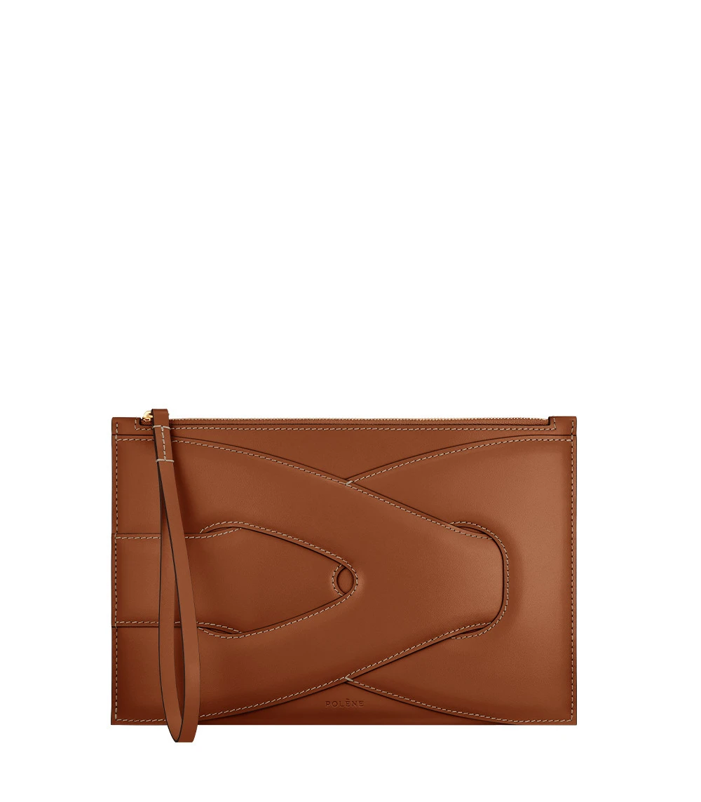 Polène Nodde Pouch in Cognac Polène Nodde Pouch in Cognac | Wallets & Purses | Coveti