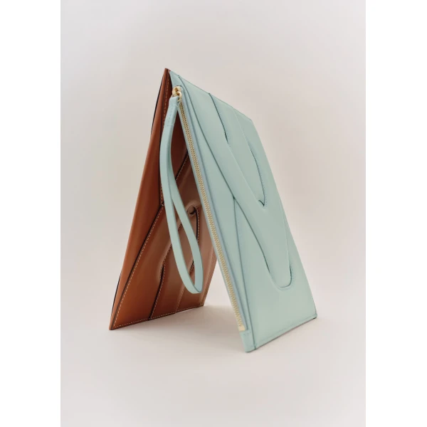 Polène Nodde Pouch in Sea Foam, view 3 | Wallets & Purses | Coveti
