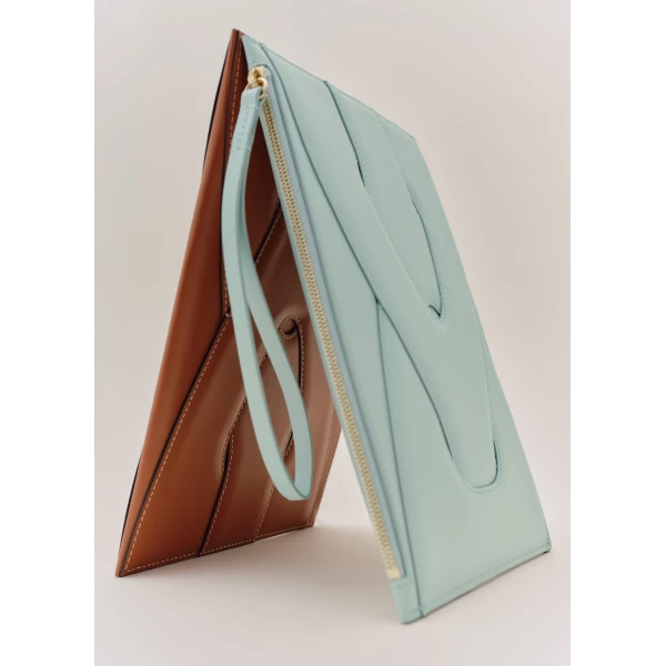 Polène Nodde Pouch in Sea Foam, view 5 | Wallets & Purses | Coveti