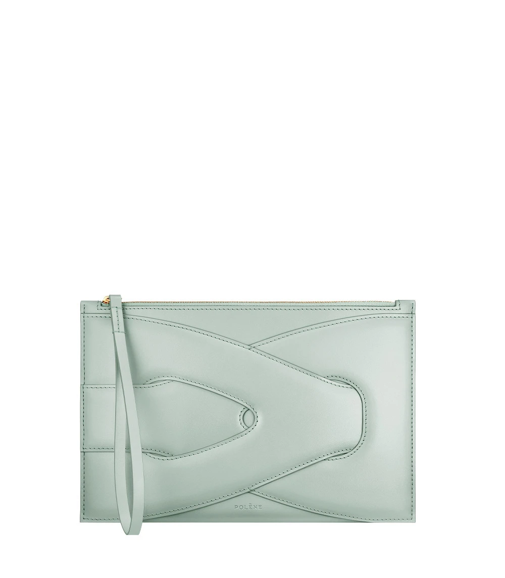 Polène Nodde Pouch in Sea Foam Polène Nodde Pouch in Sea Foam | Wallets & Purses | Coveti