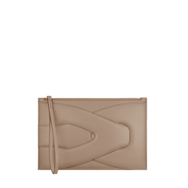 Polène Nodde Pouch in Taupe | Wallets & Purses | Coveti