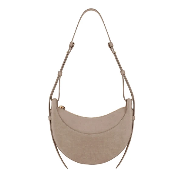 Numéro Dix in Crocodile Nubuck Taupe Bag