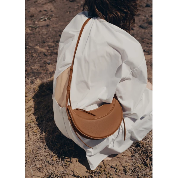 Polène Numéro Dix in Textured Camel Bag, view 2 | Shoulder & Crossbody Bags | Coveti