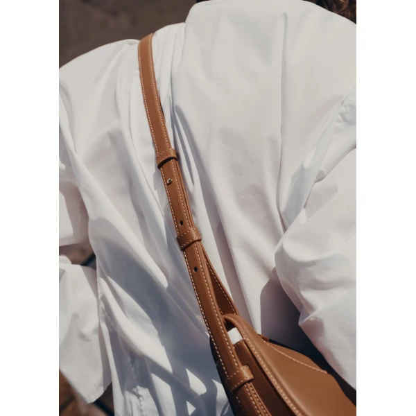 Polène Numéro Dix in Textured Camel Bag, view 5 | Shoulder & Crossbody Bags | Coveti