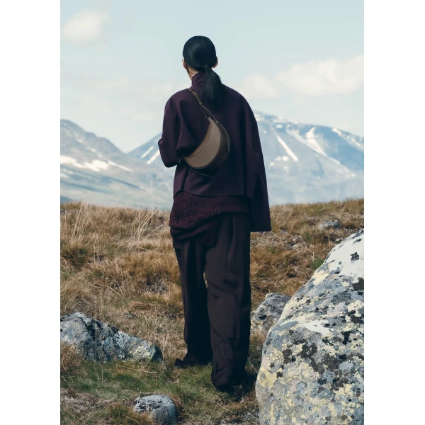 Polène Numéro Dix in Textured Candied Chestnut Bag, view 4 | Shoulder & Crossbody Bags | Coveti