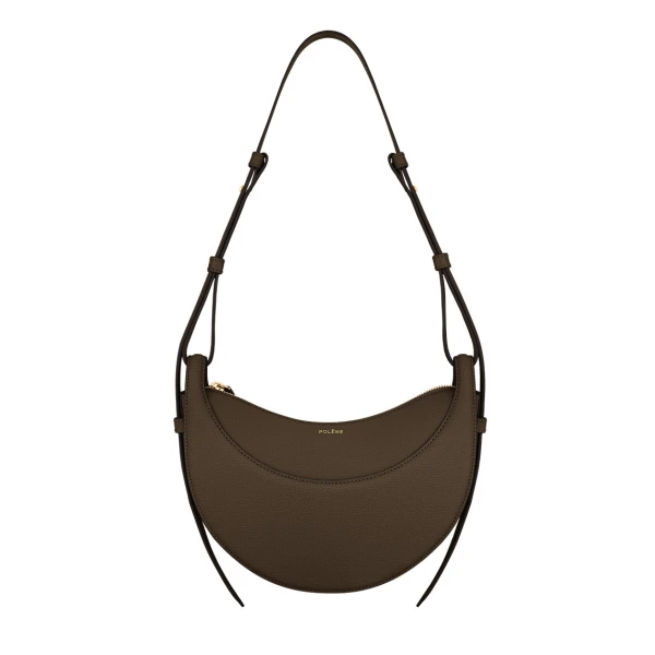 Polène Numéro Dix in Textured Candied Chestnut Bag | Shoulder & Crossbody Bags | Coveti