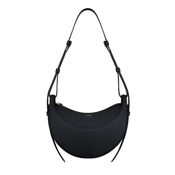 Polène Numéro Dix in Textured Deep Blue Bag | Shoulder & Crossbody Bags | Coveti