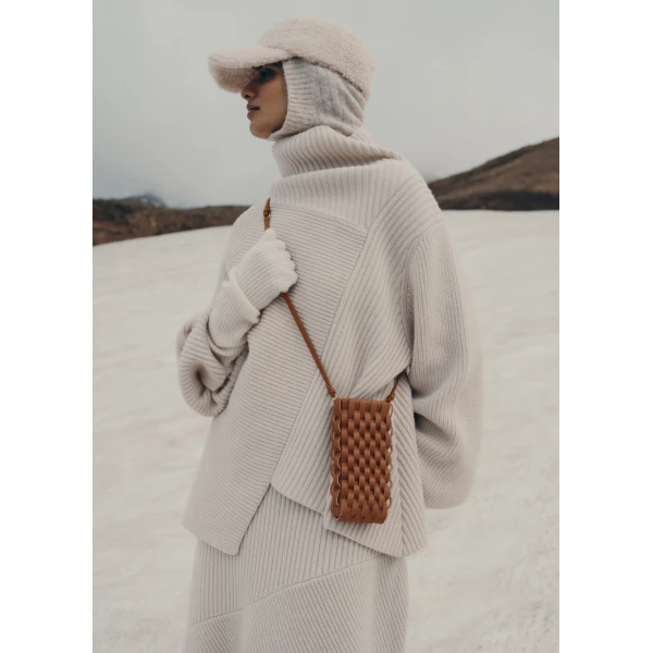 Polène Onda Phone Case in Cognac, view 2 | Phone Cases | Coveti
