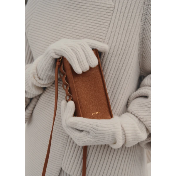 Polène Onda Phone Case in Cognac, view 3 | Phone Cases | Coveti
