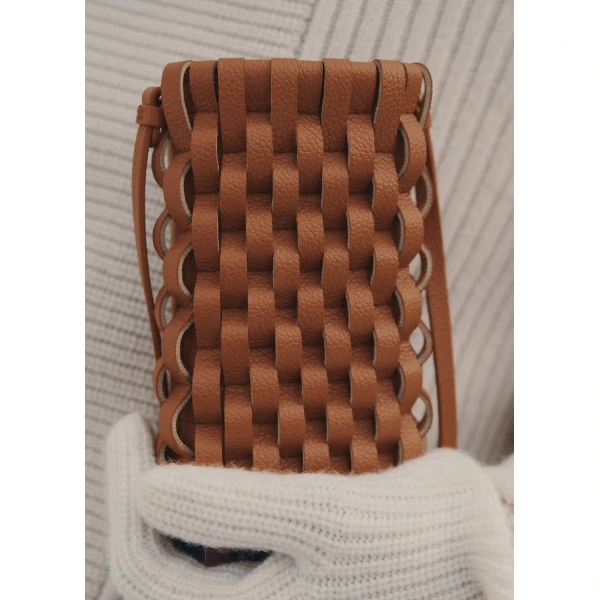 Polène Onda Phone Case in Cognac, view 4 | Phone Cases | Coveti