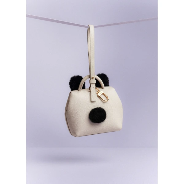 Polène Pamboo Nanonimals Bag Charm in Ecru, view 3 | Bag charms | Coveti