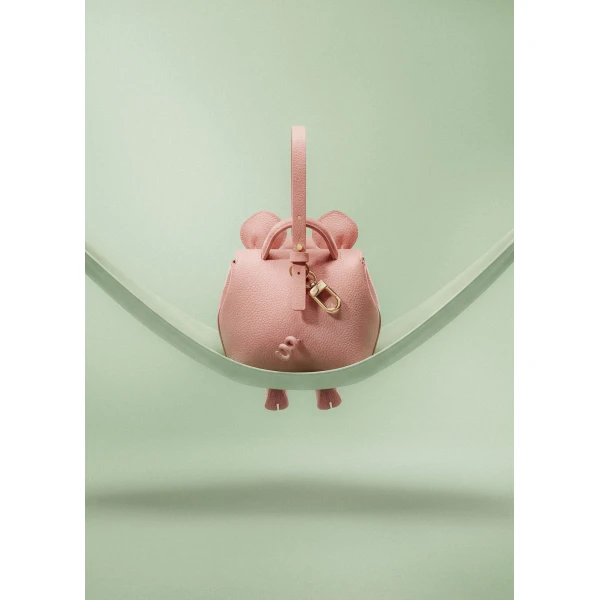 Polène Pigi Nanonimals Bag Charm in Nude, view 3 | Bag charms | Coveti