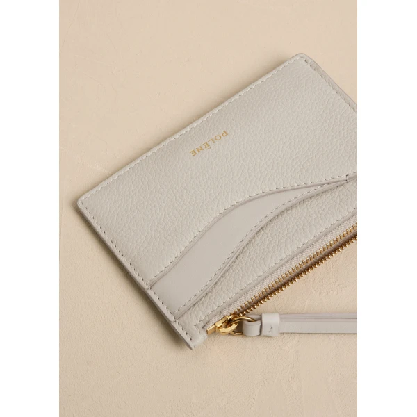 Polène Sierra Mini Pouch in Duo Chalk, view 3 | Wallets & Purses | Coveti