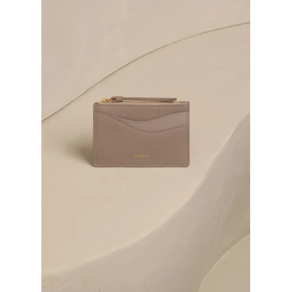 Polène Sierra Mini Pouch in Duo Taupe, view 2 | Wallets & Purses | Coveti