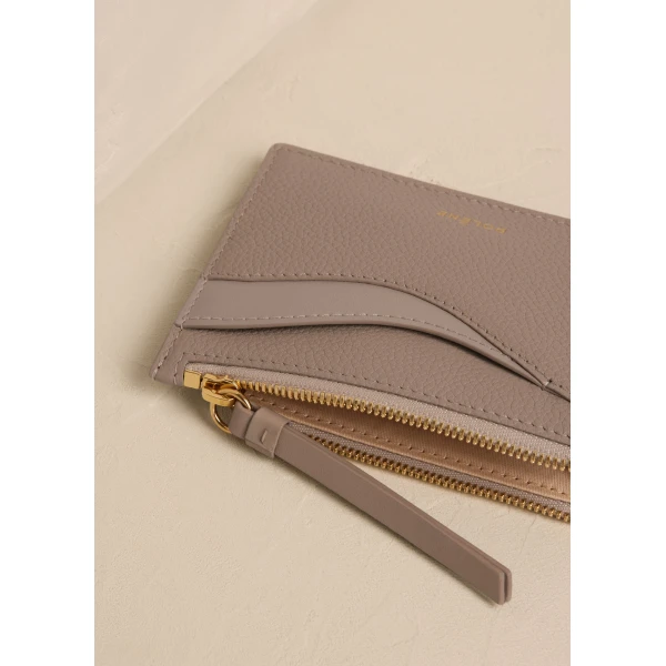 Polène Sierra Mini Pouch in Duo Taupe, view 4 | Wallets & Purses | Coveti