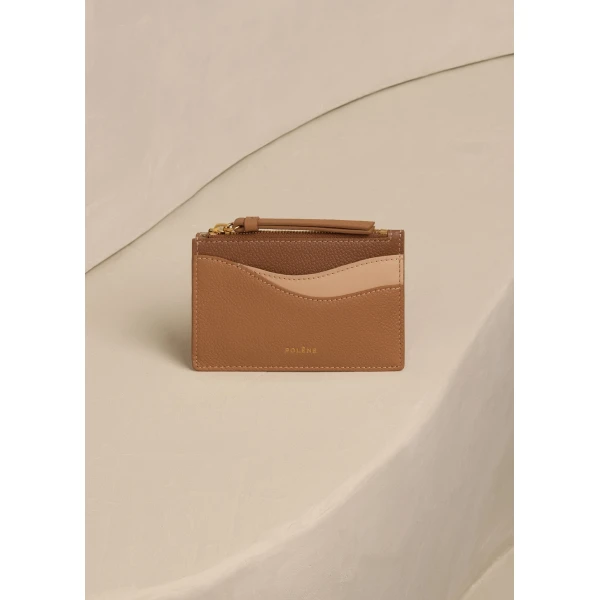 Polène Sierra Mini Pouch in Trio Camel, view 2 | Wallets & Purses | Coveti