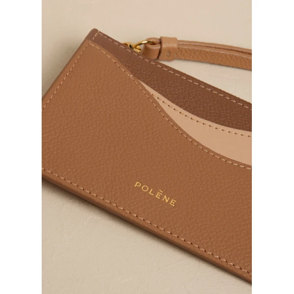Polène Sierra Mini Pouch in Trio Camel, view 3 | Wallets & Purses | Coveti