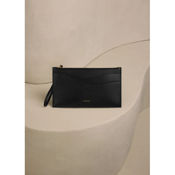 Polène Sierra Pouch in Duo Black, view 2 | Wallets & Purses | Coveti