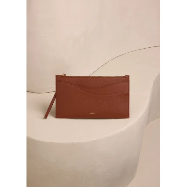 Polène Sierra Pouch in Duo Cognac, view 2 | Wallets & Purses | Coveti