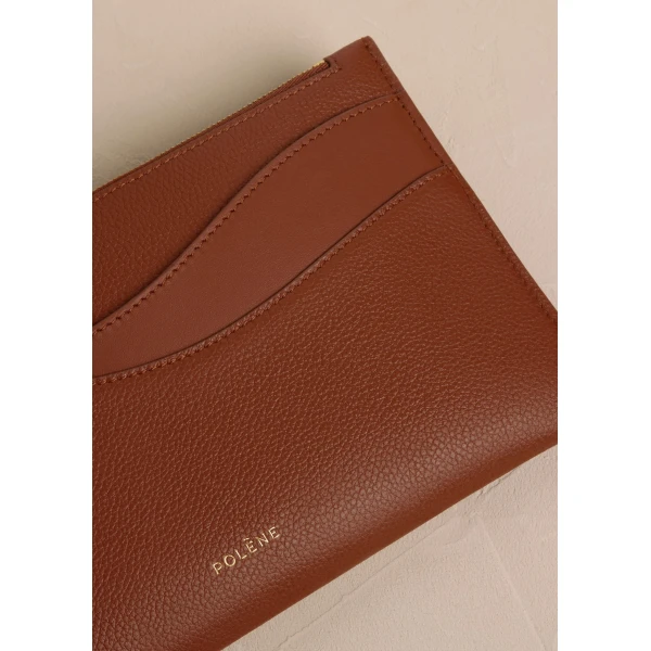 Polène Sierra Pouch in Duo Cognac, view 3 | Wallets & Purses | Coveti