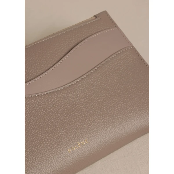 Polène Sierra Pouch in Duo Taupe, view 3 | Wallets & Purses | Coveti