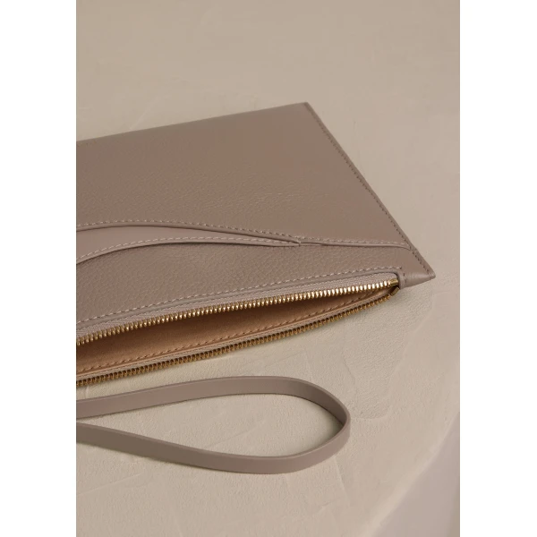 Polène Sierra Pouch in Duo Taupe, view 4 | Wallets & Purses | Coveti