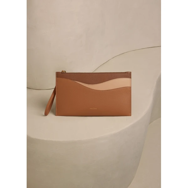 Polène Sierra Pouch in Trio Camel, view 2 | Wallets & Purses | Coveti