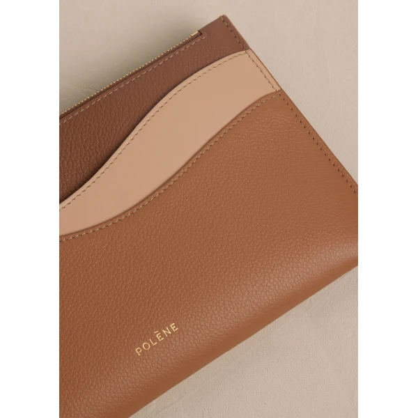 Polène Sierra Pouch in Trio Camel, view 3 | Wallets & Purses | Coveti
