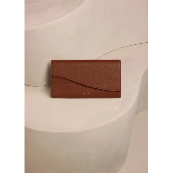 Polène Sierra Wallet in Duo Cognac, view 2 | Wallets & Purses | Coveti