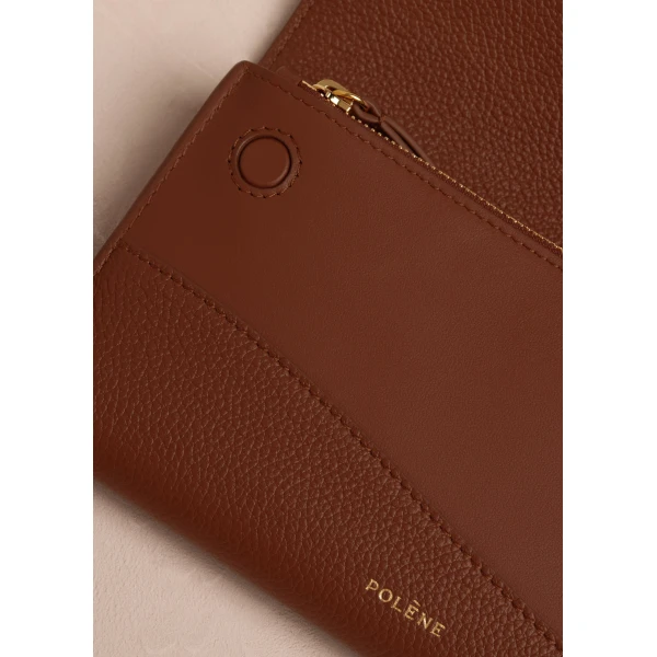 Polène Sierra Wallet in Duo Cognac, view 3 | Wallets & Purses | Coveti