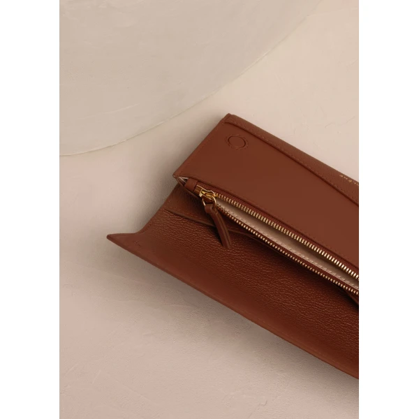 Polène Sierra Wallet in Duo Cognac, view 4 | Wallets & Purses | Coveti